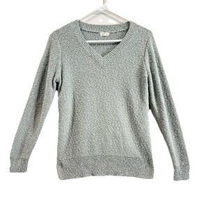 V Neck Knit Sweater Winter Layering Size S Minimalist